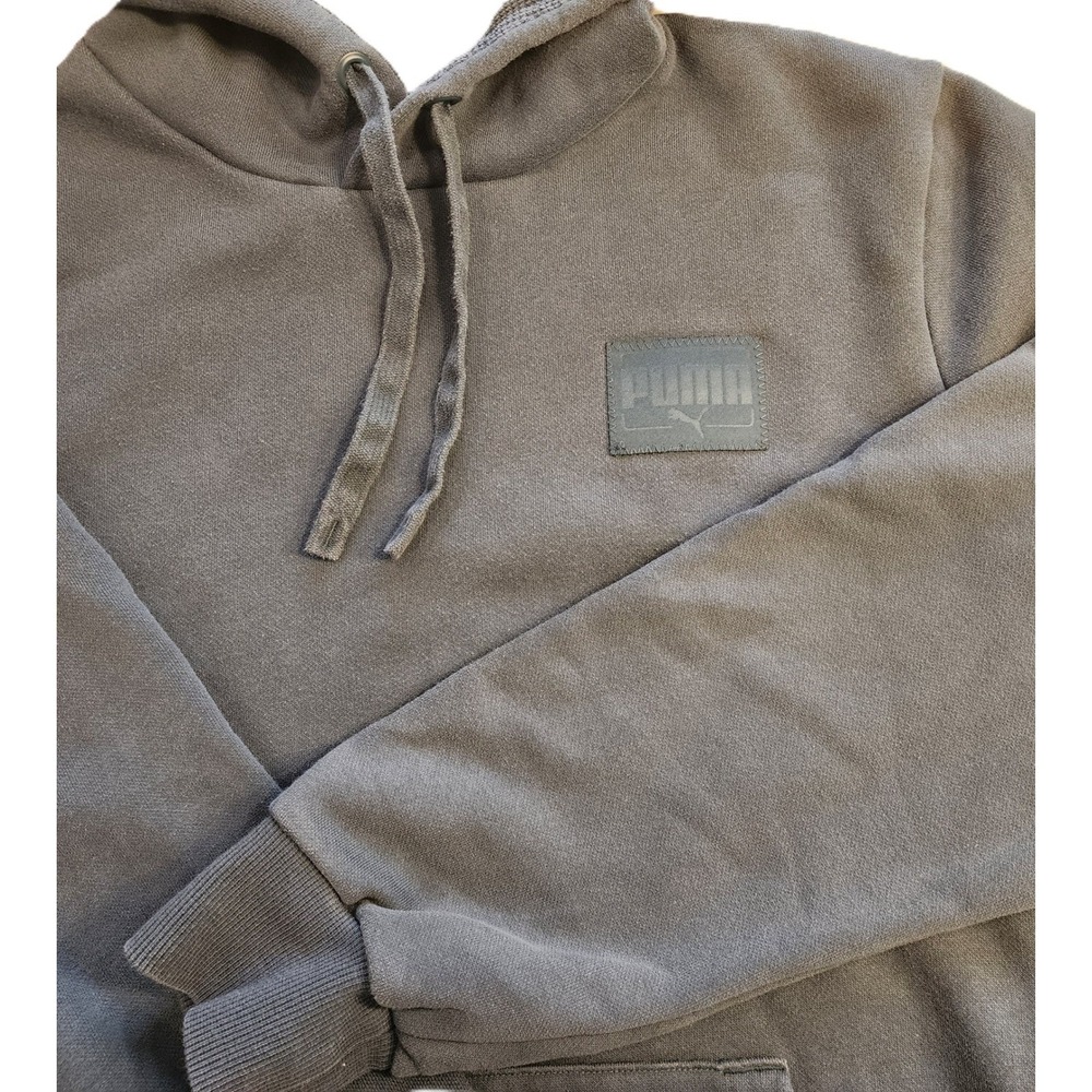 Puma Hoodie Boys Medium Blue Gray Heathered Sweatshirt Casual Activewear - Picture 4 of 8